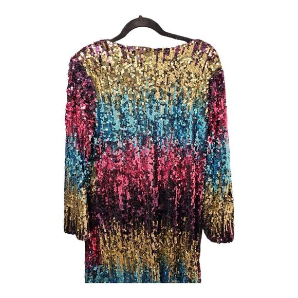 SOLD!! Colorful Sequin Duster - Size Large - Picture 5 of 7